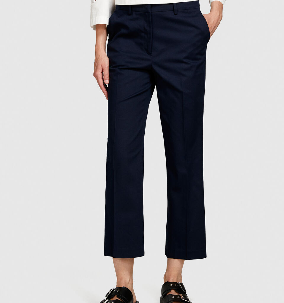 High-waisted trousers - women's high-waisted trousers - Dark Blue | Sisley image number 4